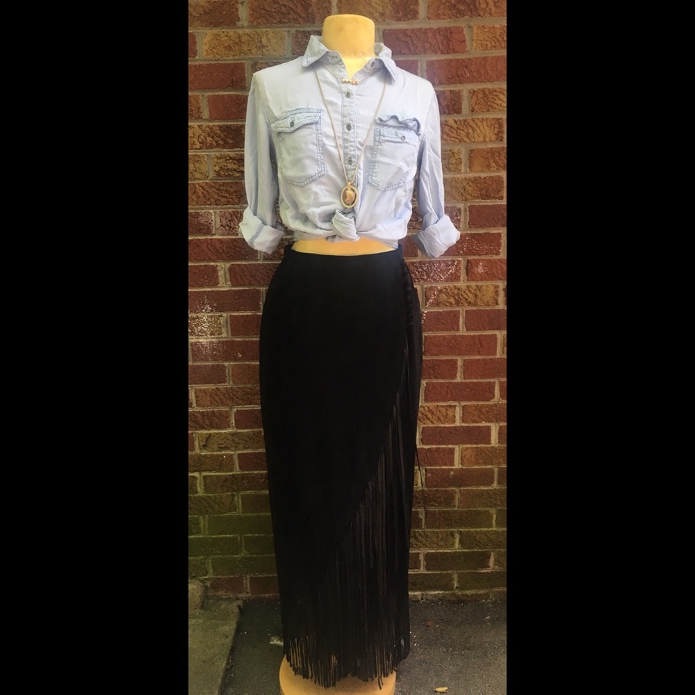 Genuine Vintage Melanzona Soft Leather Skirt Sz 10